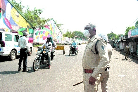 A cop stopping a bike rid