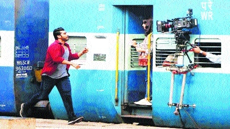 A film shooting Sant Hirdaram Nagar Railway