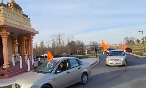 Hindu Americans organise car rally 