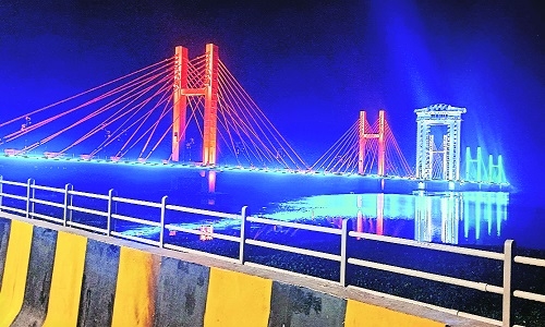 India’s longest cable-stayed bridge 