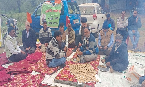 BKS protests at Patan, Majholi