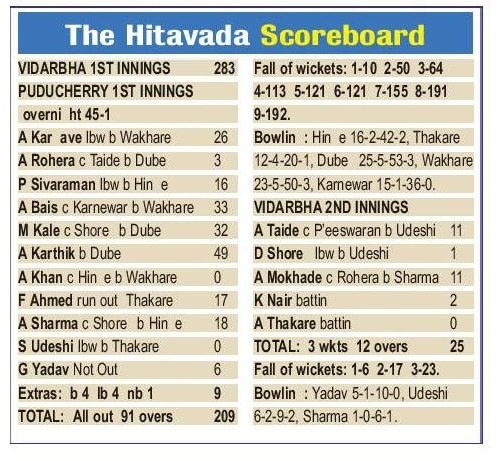 hitavada scorboard