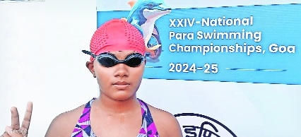 Swimmer Ishwari pockets 3 golds