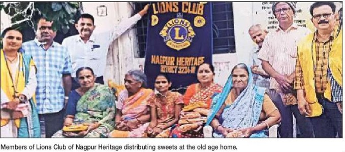 Lions Club of Nagpur Heritage bringsfestive spirit to Old Age Home