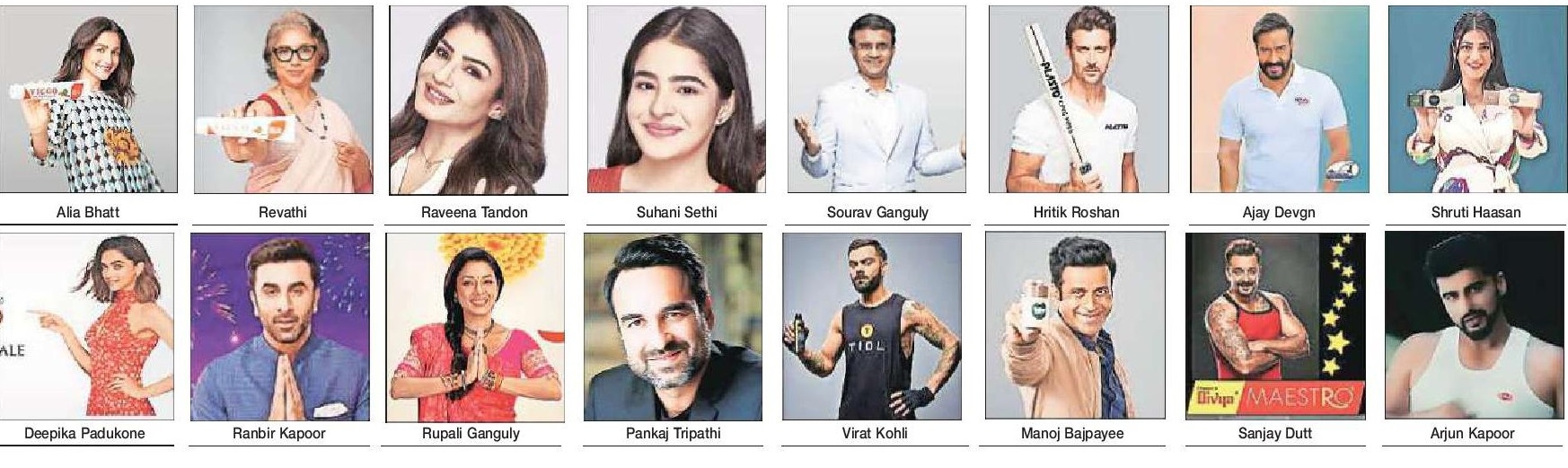 Bollywood and sports stars 