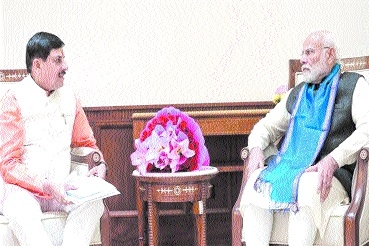 Chief Minister Dr Mohan Yadav with Modi