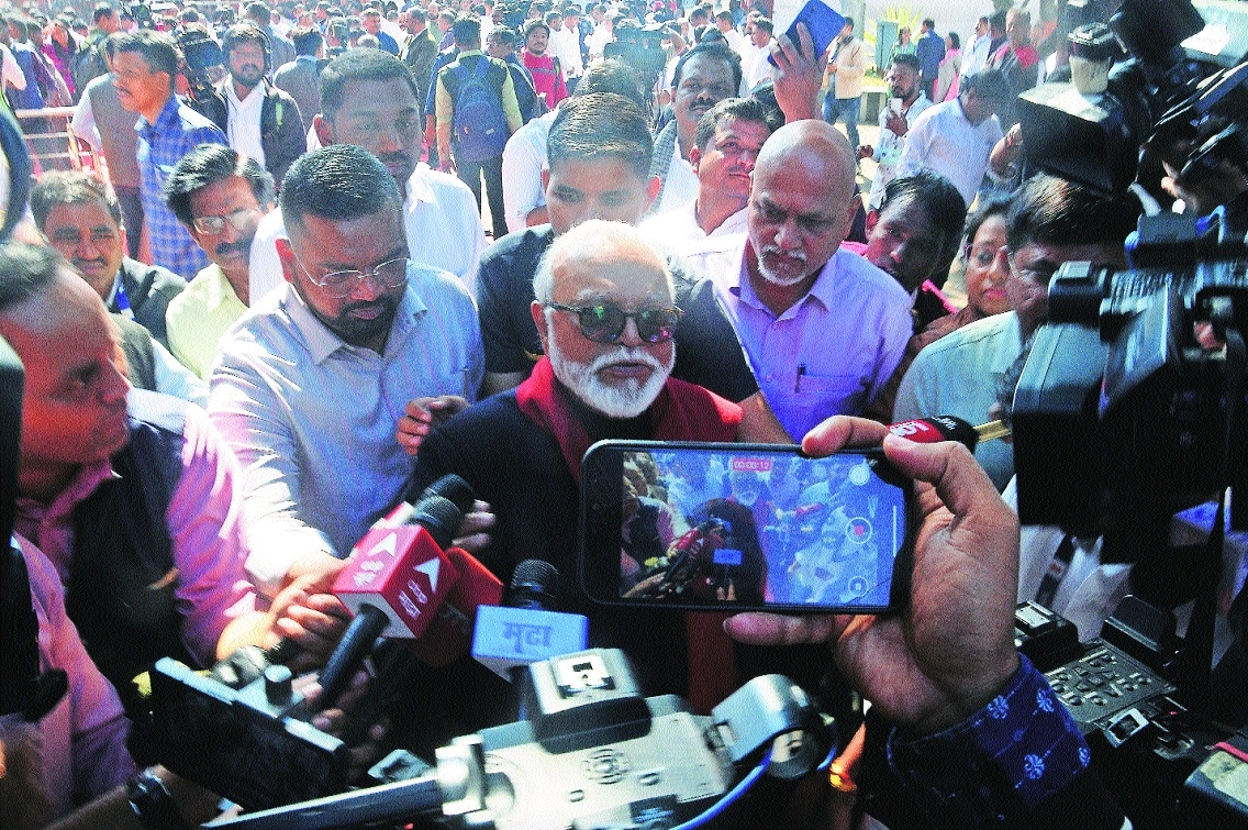 Disgruntled senior NCP leader Chhagan Bhujbal speaking