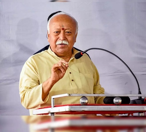 RSS Chief Mohan Bhagwat speaking