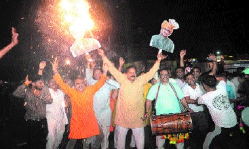 Celebrations erupt in city