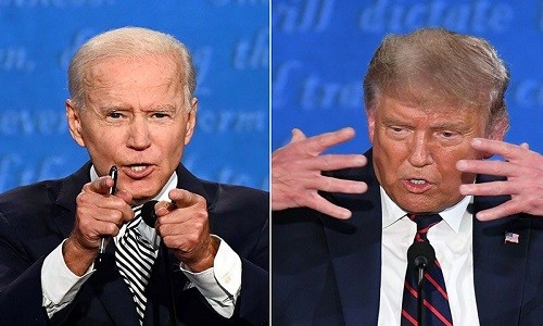 Biden, Trump trade charges during 1st presidential debate