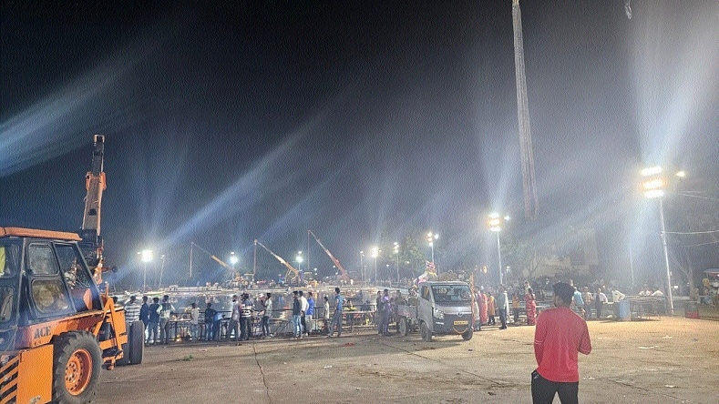 Idol immersions under way at Mahadev Ghat