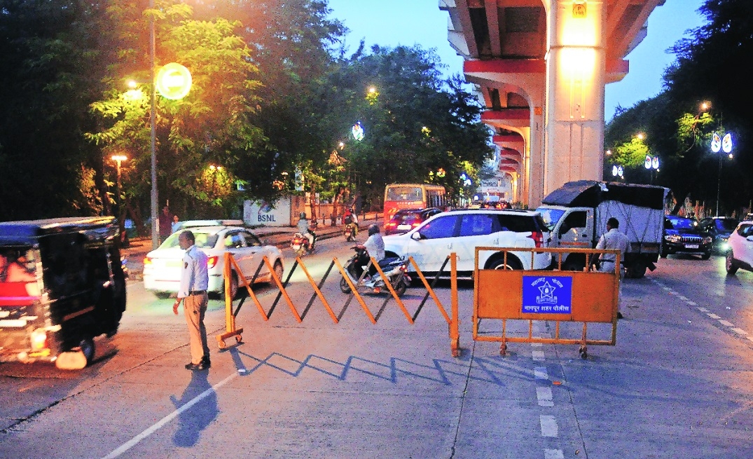 Traffic police managing traffic