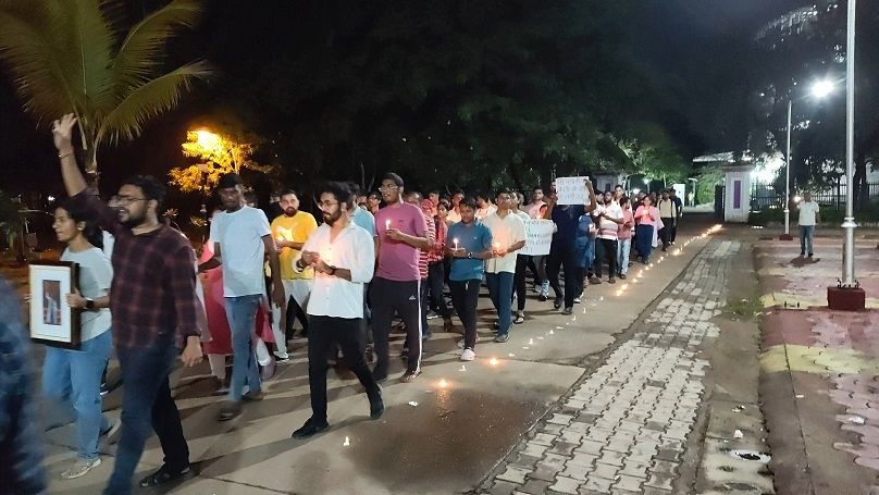 A candle march