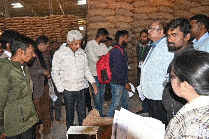 Collector Deepak Saxena inspecting a warehouse