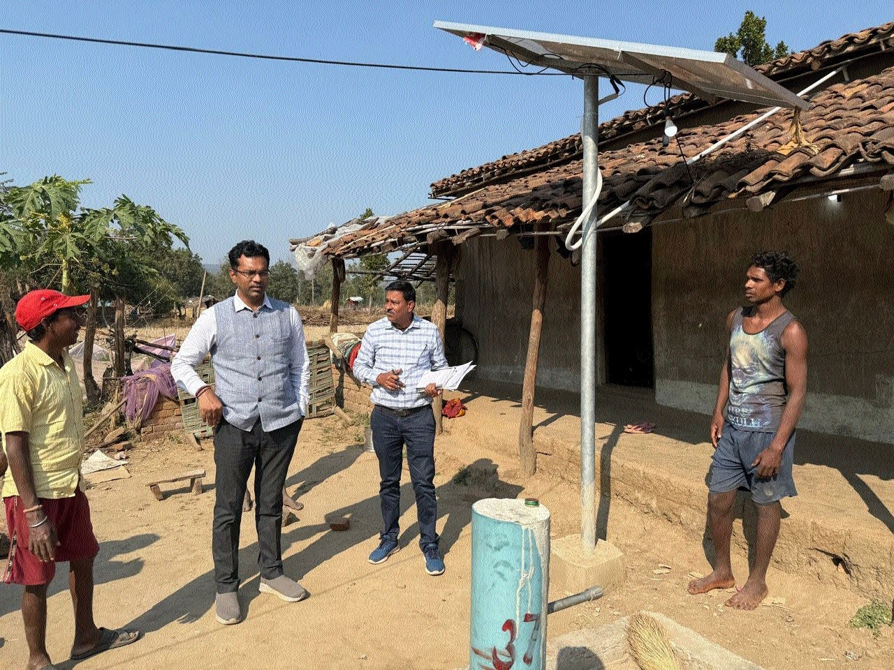 Chief Executive Officer of CREDA Rajesh Singh Rana inspecting